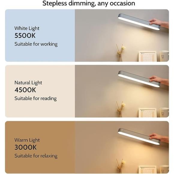 LED Closet Light, Dimmable Under Cabinet Wireless Stick on Lights, Magnetic - Picture 3 of 6